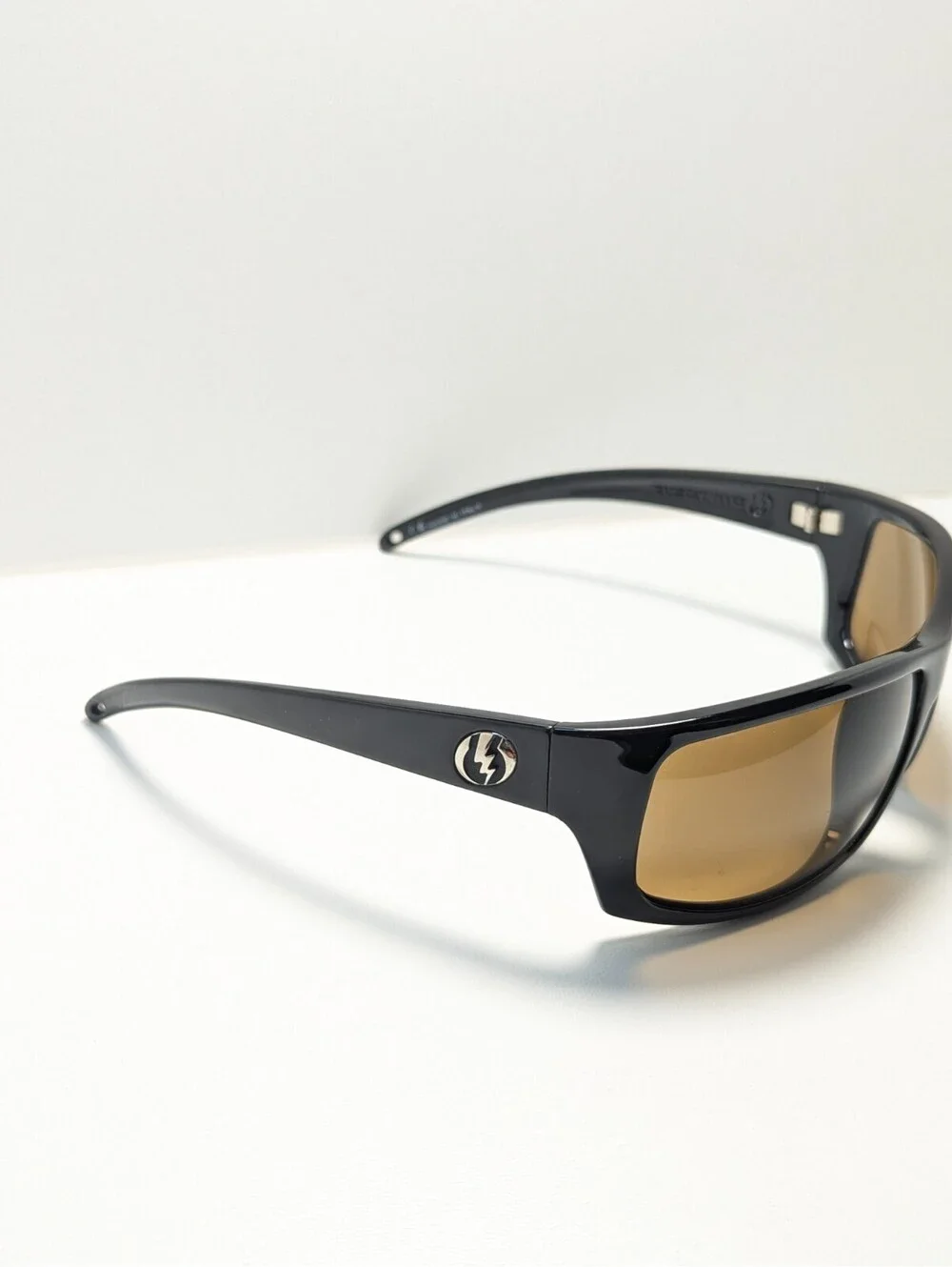Electric Tech XL Yellow Amber UV Black Sport Wraparound Men's Outdoor Sunglasses